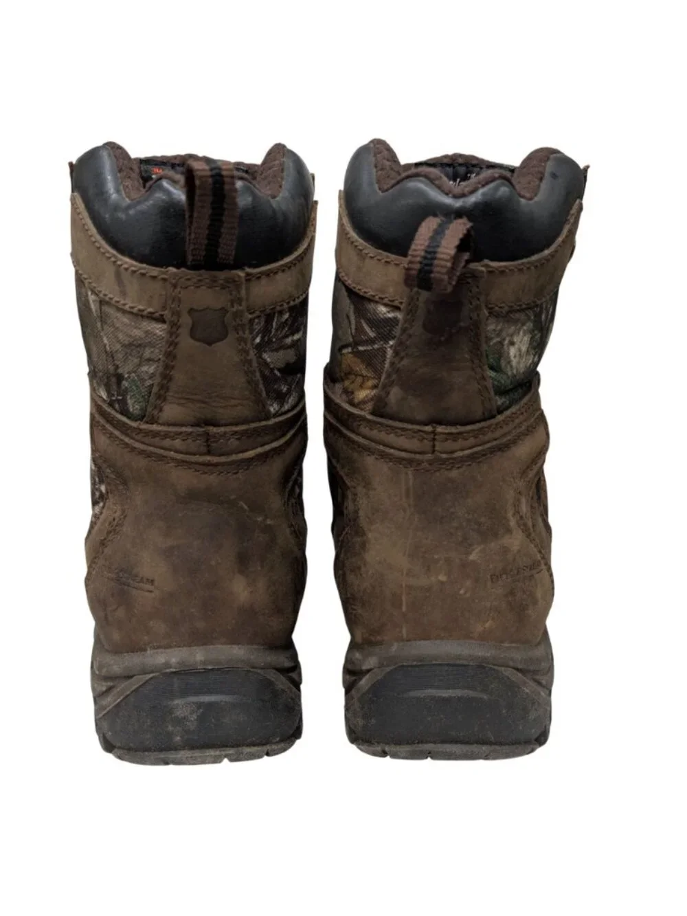 Field & Stream Camo Hunting Boots Boys Leather HydroProof Ultra Thinsulate Sz 3